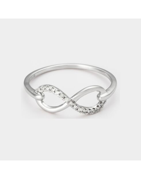 Bague Infini de Lumière Diamants 0.05 ct or blanc