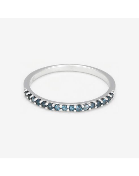 Bague color allianceTopazes bleu london 0.25 ct or blanc