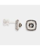 Boucles d'oreilles Kataline Diamants 0.06 ct & Diamants noirs 0.58 ct or blanc