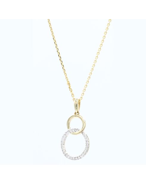 Pendentif Gloria Diamants 0.08 ct or jaune