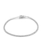 Bracelet Rivière Diamants 0.24 ct or blanc