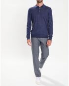 Pantalon City imprimé Prince de Galles bleu
