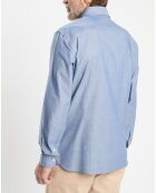Chemise Slim Fit effet denim bleue