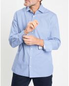Chemise Slim Fit imprimée bleue
