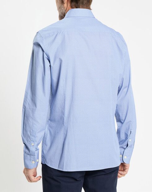 Chemise Slim Fit imprimée bleue