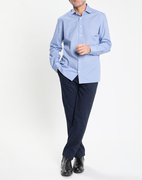Chemise Slim Fit imprimée bleue