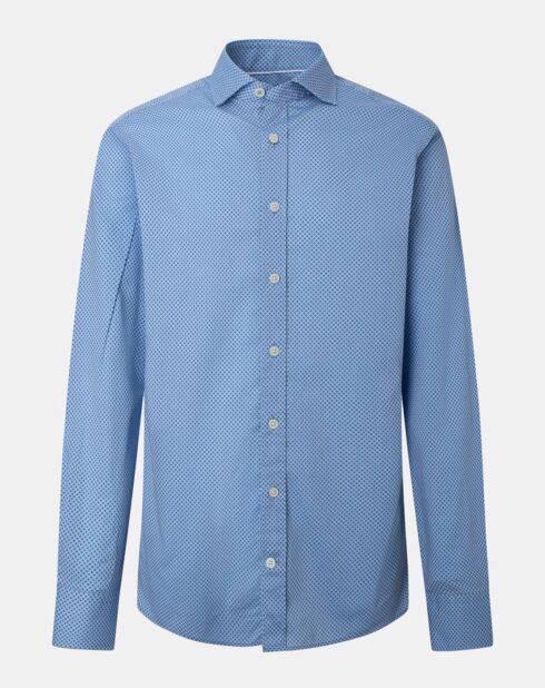 Chemise Slim Fit imprimée bleue