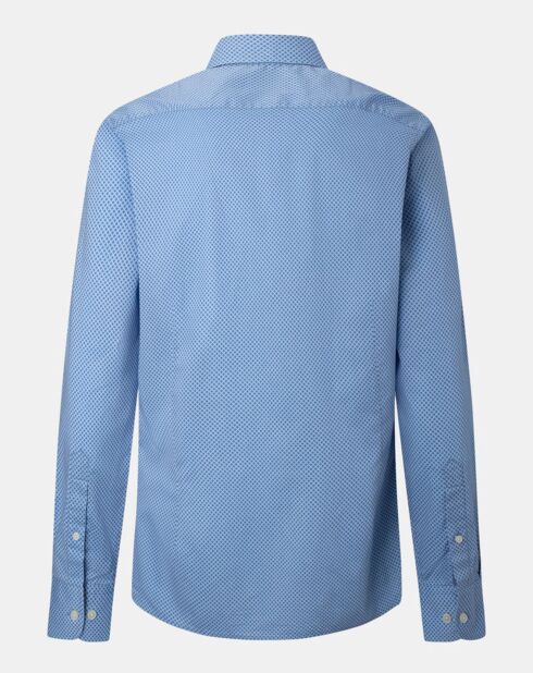 Chemise Slim Fit imprimée bleue