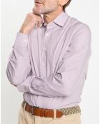 Chemise Slim Fit imprimée gris/bordeaux