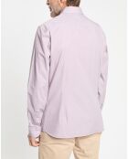 Chemise Slim Fit imprimée gris/bordeaux