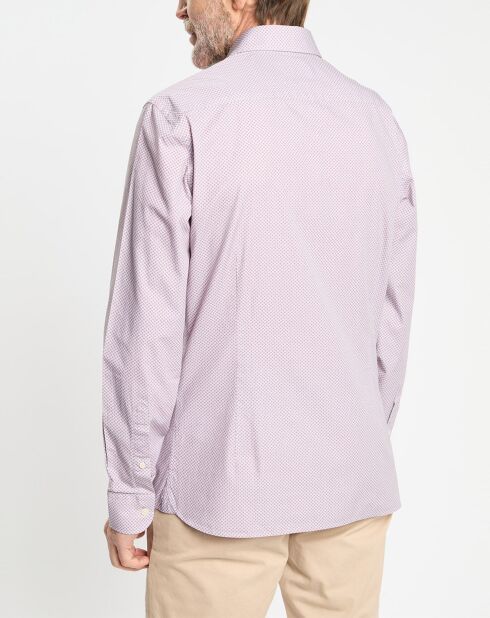 Chemise Slim Fit imprimée gris/bordeaux