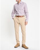Chemise Slim Fit imprimée gris/bordeaux