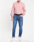Chemise Slim Fit Pop à micro vichy rouge/blanc