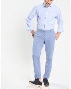 Chemise Slim Fit à rayures Milleraies bleu ciel