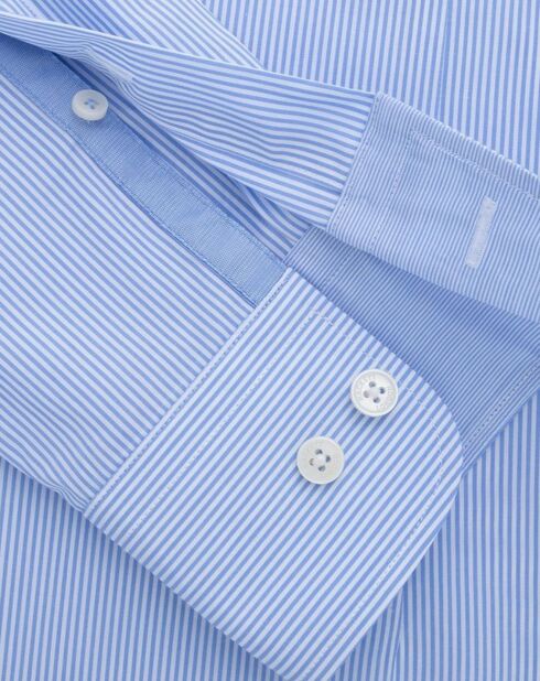 Chemise Slim Fit à rayures Milleraies bleu ciel