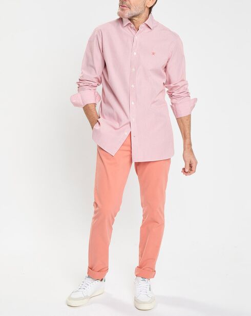 Chemise Slim Fit Pop Milleraies rouge/blanc