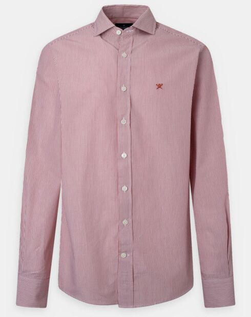 Chemise Slim Fit Pop Milleraies rouge/blanc