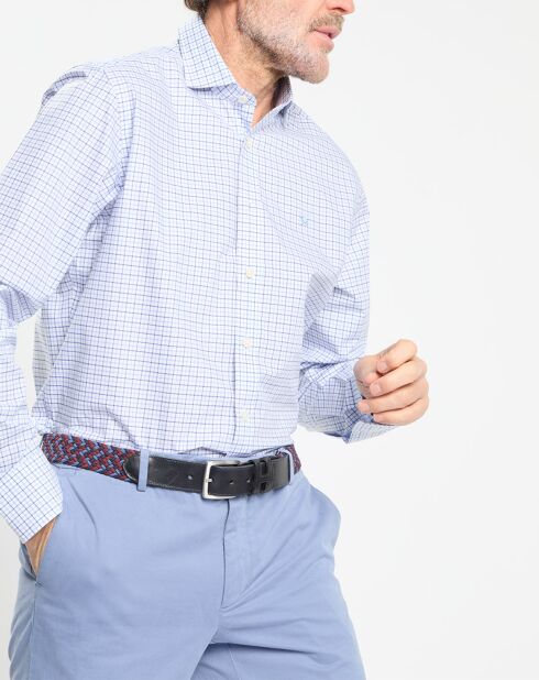Chemise Regular Fit vichy tricolore bleue