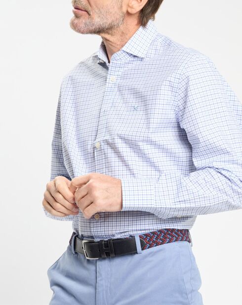 Chemise Regular Fit vichy tricolore bleue