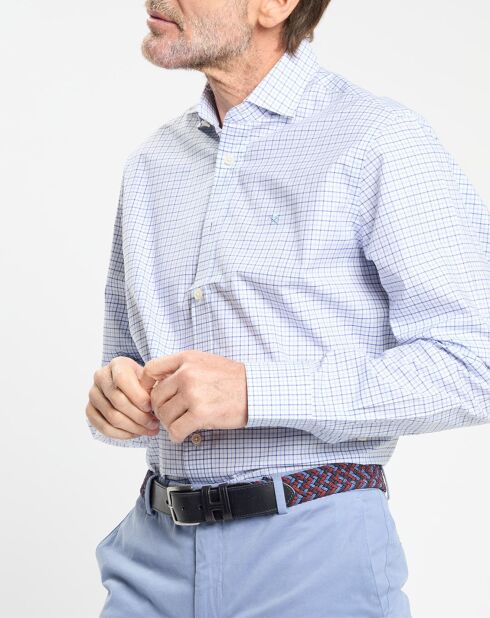 Chemise Regular Fit vichy tricolore bleue