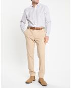 Chemise Regular Fit vichy tricolore blanc/kaki