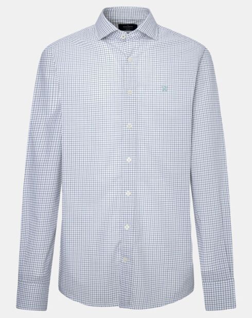 Chemise Regular Fit vichy tricolore blanc/kaki