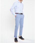 Chemise Slim Fit à vichy tricolore bleu ciel