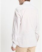 Chemise Slim Fit à imprimé foulard blanche