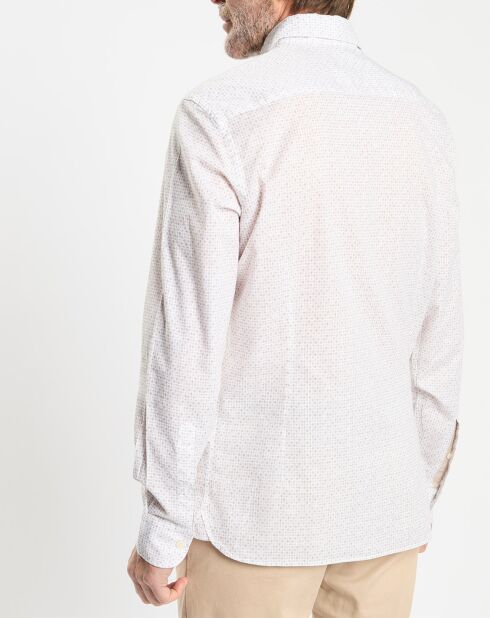 Chemise Slim Fit à imprimé foulard blanche