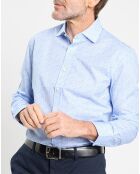 Chemise Slim Fit à imprimé coquillage bleu ciel