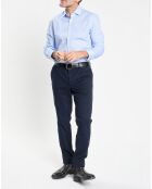 Chemise Slim Fit à imprimé coquillage bleu ciel