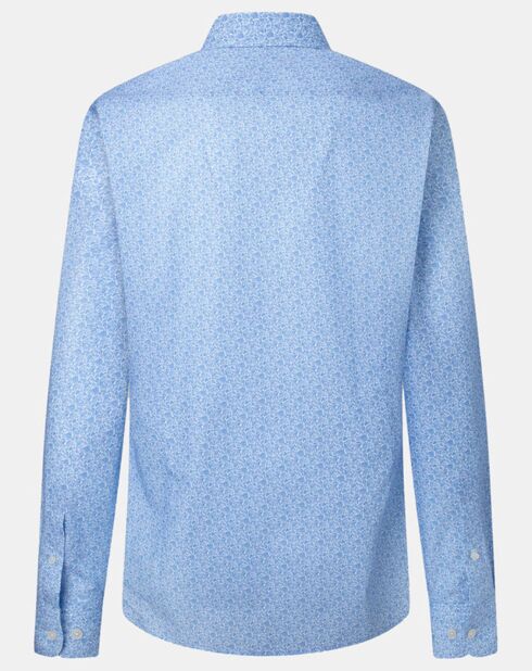 Chemise Slim Fit à imprimé coquillage bleu ciel
