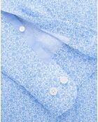 Chemise Slim Fit à imprimé coquillage bleu ciel