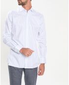 Chemise Slim Fit Smart à rayures bleu/blanc