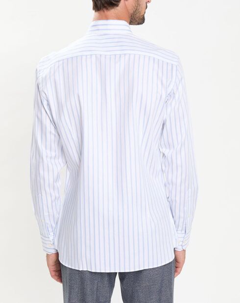 Chemise Slim Fit Smart à rayures bleu/blanc