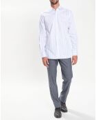 Chemise Slim Fit Smart à rayures bleu/blanc