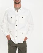 Veste Surchemise en Lin mélangé blanche