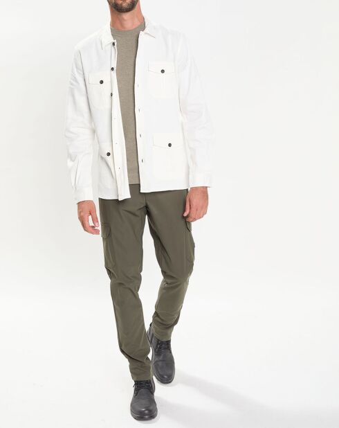 Veste Surchemise en Lin mélangé blanche