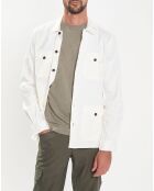 Veste Surchemise en Lin mélangé blanche