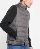 Doudoune sans manches gris foncé