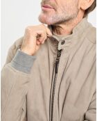Blouson en Velours de Cuir beige