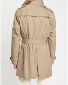 Trench uni beige foncé
