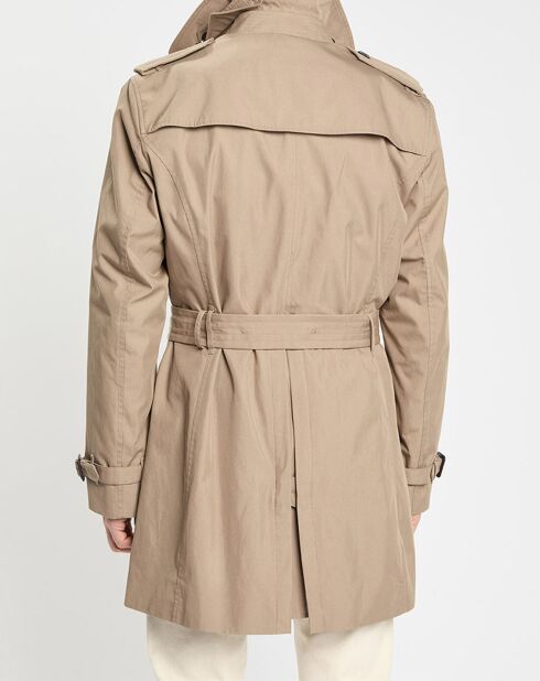 Trench uni beige foncé