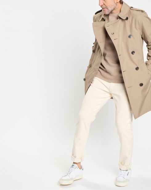 Trench uni beige foncé