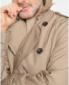 Trench uni beige foncé