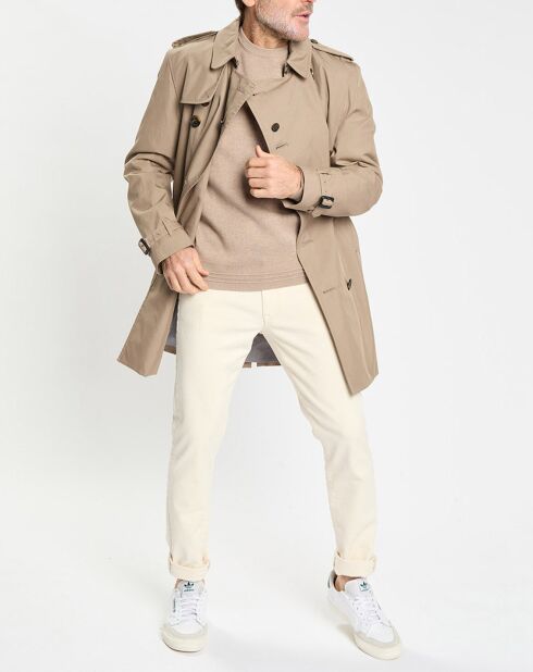 Trench uni beige foncé