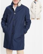 Imperméable réversible beige/ bleu