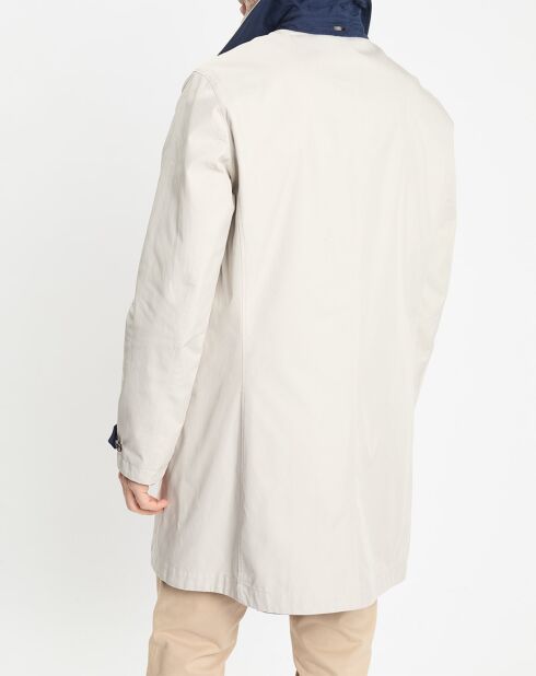 Imperméable réversible beige/ bleu