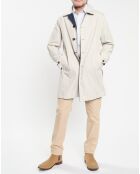Imperméable réversible beige/ bleu