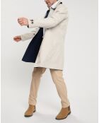 Imperméable réversible beige/ bleu